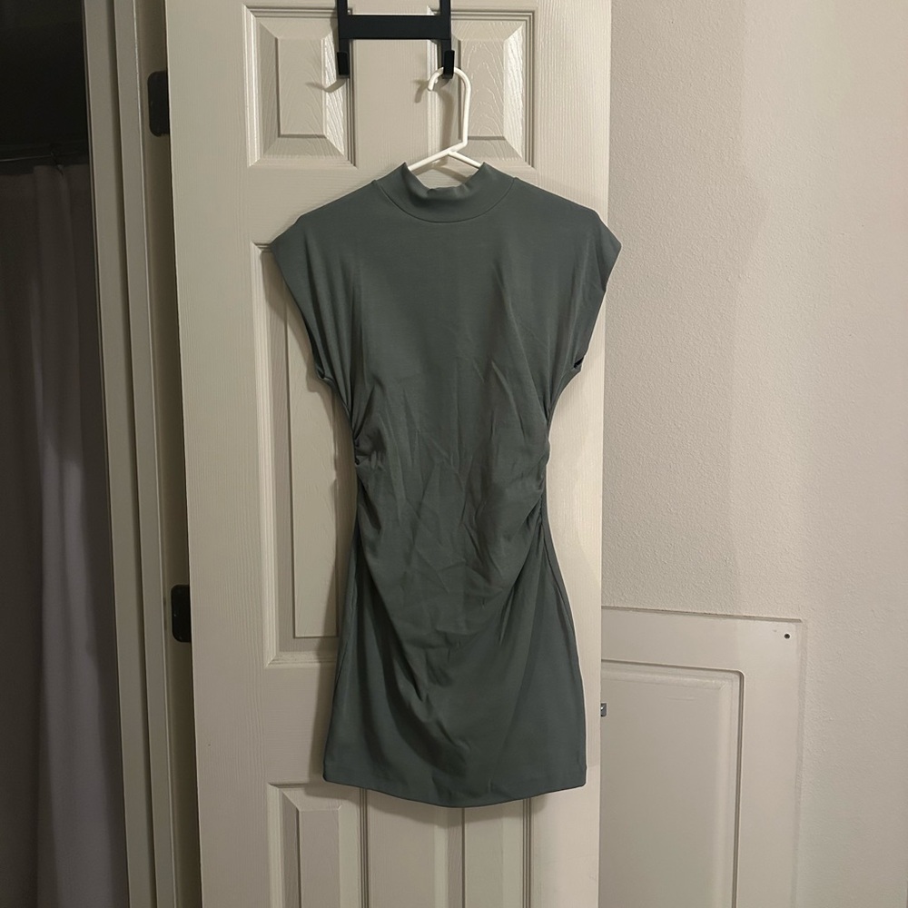 Zara Green/greyish Mini Dress